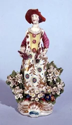 Figura de América de Longton Hall de la serie Los Cuatro Continentes, c.1758